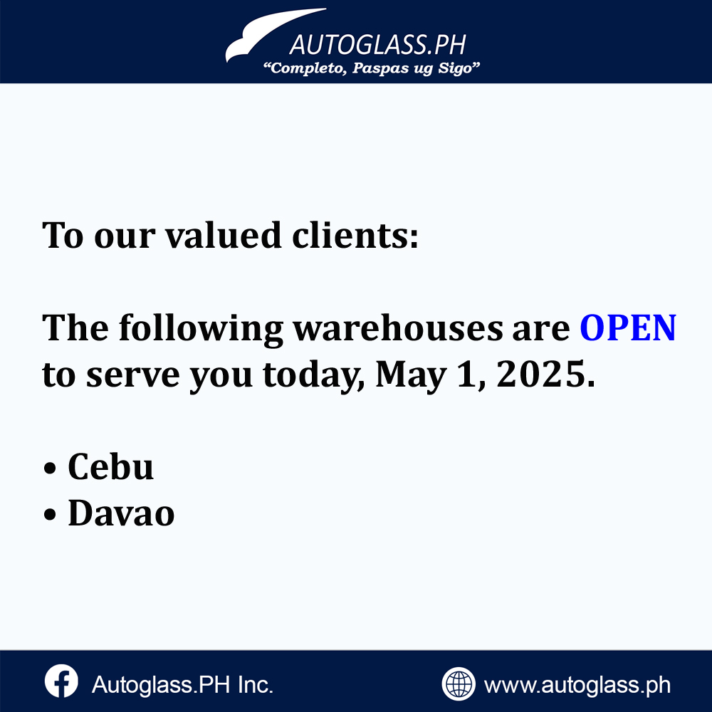 PhAutoglass's tweet photo. Pahibalo!!

Ani ang lista sa atong mga 𝐎𝐏𝐄𝐍 &amp; 𝐂𝐋𝐎𝐒𝐄𝐃 nga mga bodega karon, Mayo 9, 2025 (Labor Day).

https://t.co/Eb58Fkc275
WhatsApp/Viber/Hotline : 0917 164 5277 Daghang Salamat!

“Completo,Paspas ug Sigo”

#Acrylic #Autoglass #AutoglassPH #Autoparts #BestBai https://t.co/QDOAg7VkkJ