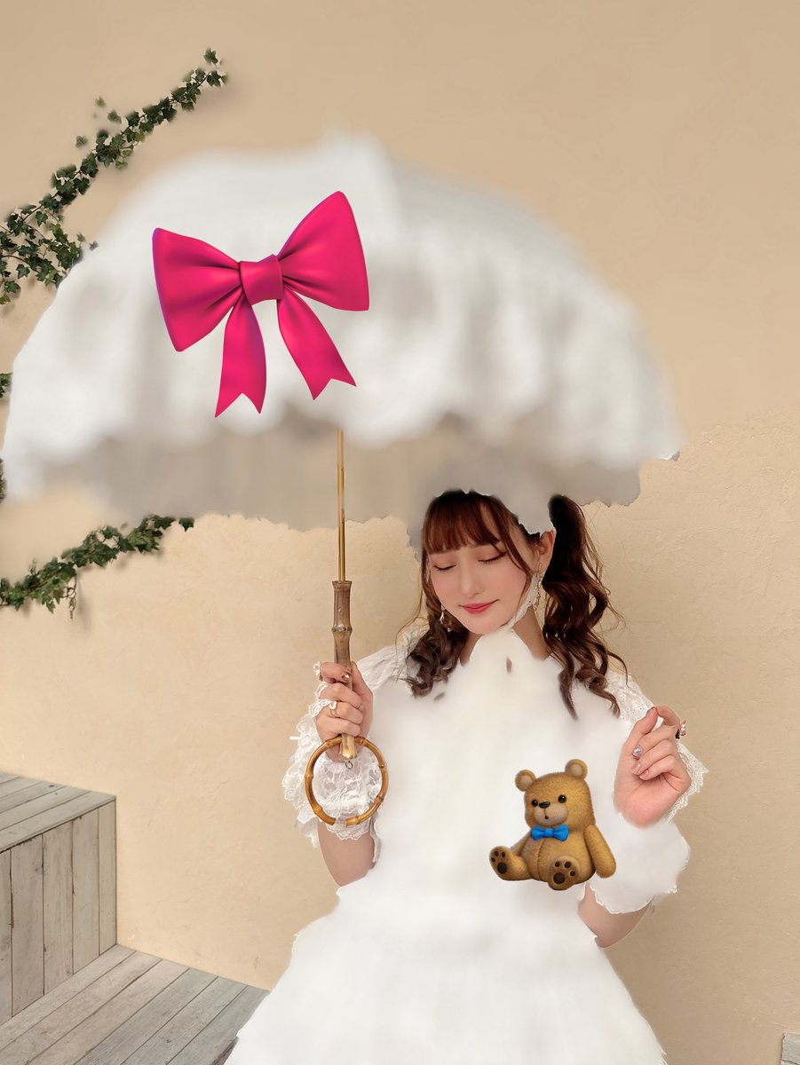 昨日は .. アプレビュートさんコラボ日傘の撮影でした♡ うさこま