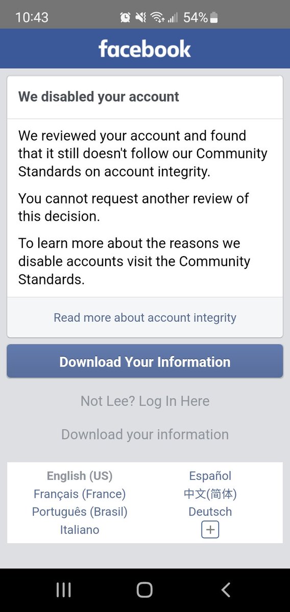 I guess no more Facebook..