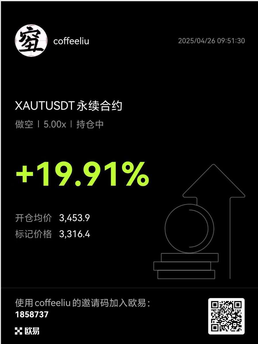 黄金哈哈也跌入了震荡区，周线如果保持这个形态那就还有几个周跌幅。保持不住的话我就关单认怂。我不喜欢做期货，这次空黄金只是一个指示作用。毕竟人声鼎沸总要给大家暴击一下的