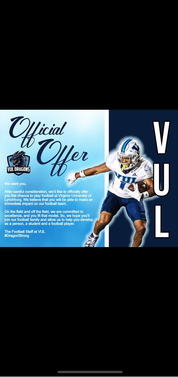 David wacenske (@dwacenske8) on Twitter photo All glory to the man above! I am blessed to receive my first d2 offer from Virginia University Lynchburg. Thank you <a href="/Dfarley_7/">Danny Farley</a> for taking a chance on me!
<a href="/coachrochecos/">@CoachRocheCOS</a> <a href="/CoachGropCOS_HC/">Adam Groppi</a> <a href="/CoachBurns_777a/">Aaron Burns</a> All glory to the man above! I am blessed to receive my first d2 offer from Virginia University Lynchburg. Thank you <a href="/Dfarley_7/">Danny Farley</a> for taking a chance on me!
<a href="/coachrochecos/">@CoachRocheCOS</a> <a href="/CoachGropCOS_HC/">Adam Groppi</a> <a href="/CoachBurns_777a/">Aaron Burns</a>