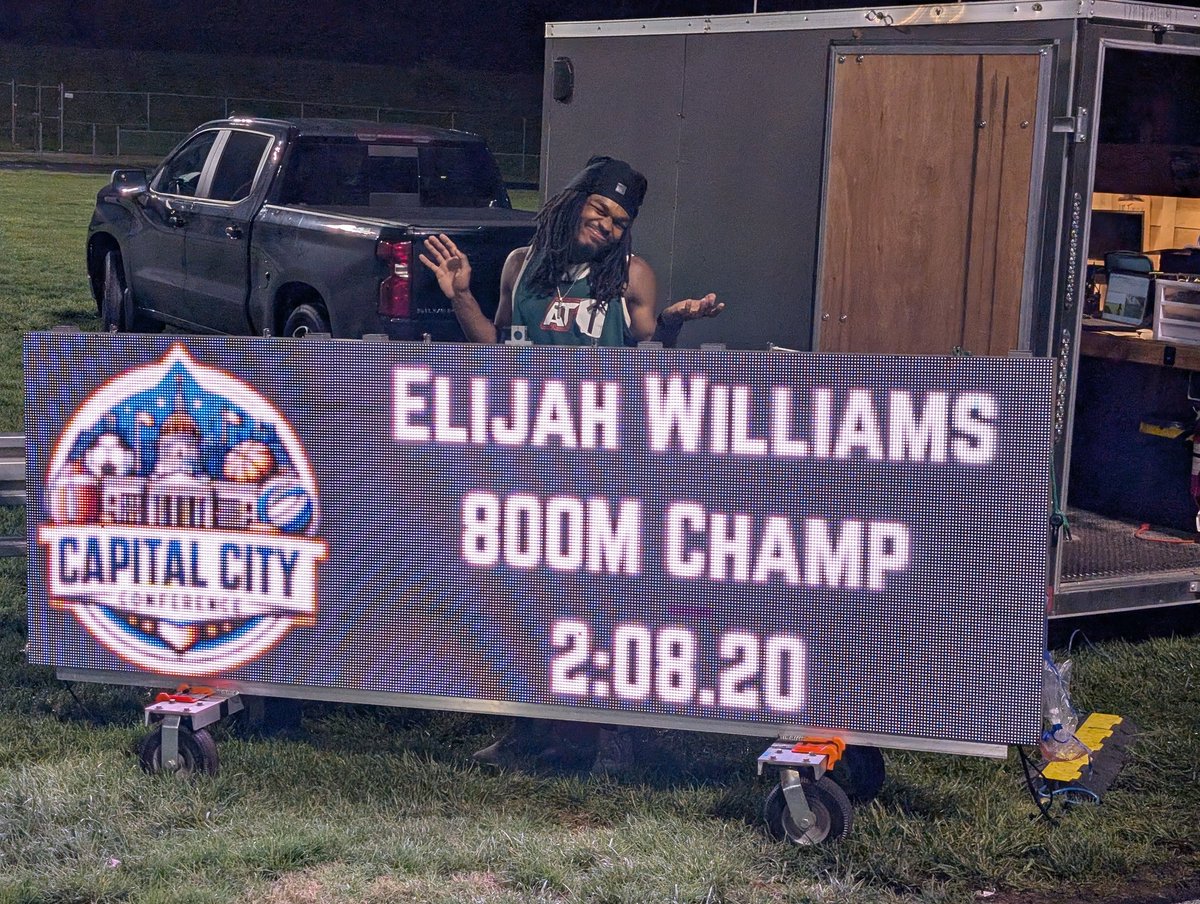 SMWC commit, Elijah Williams, goes 2:08 in the 800m to win the inaugural Capital City Conference Championship.
