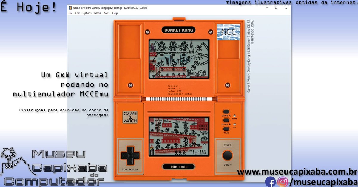 museucapixaba's tweet photo. É hoje! O primeiro Nintendo Game & Watch Ball faz 45 anos!
+em https://t.co/9dKFahDyw8
#MuseuCapixaba #mcc #éhoje #museu #tecnologia #retro #geek #GameandWatch #GunpeiYokoi #Nintendo #NintendoGameandWatch #DonkeyKong #MarioTheJuggler #OilPanic #GameBoy #DonkeyKong https://t.co/uE0AozT3f1