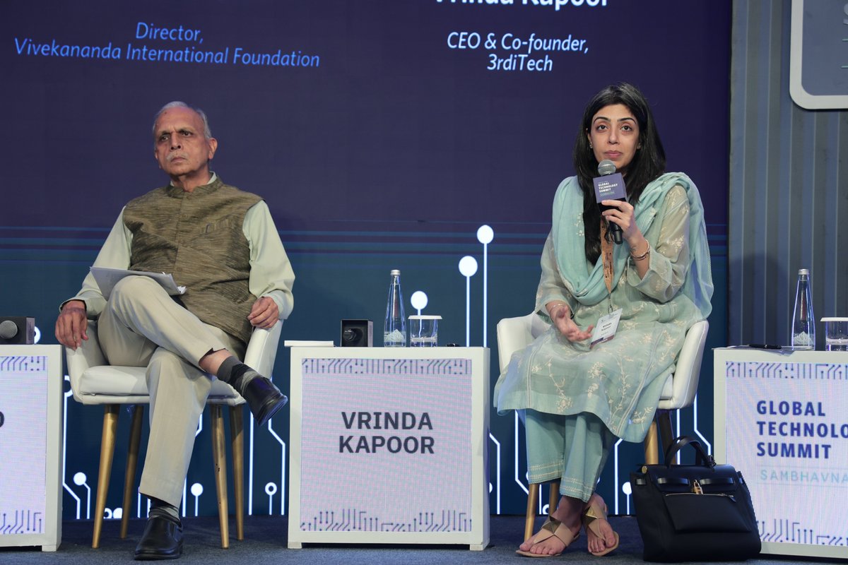 CarnegieIndia's tweet photo. What does #DeepSeek mean for innovation, equity & #AI geopolitics?
At #GlobalTechSummit, @asinghee1, @DrShikoh, Mihir Goyal, @Gen_RajShukla, @lbscidsa & @VrindaKa discussed #AI diffusion, open models, and global power asymmetries.
📺 Watch: https://t.co/UEs4qXWz3a