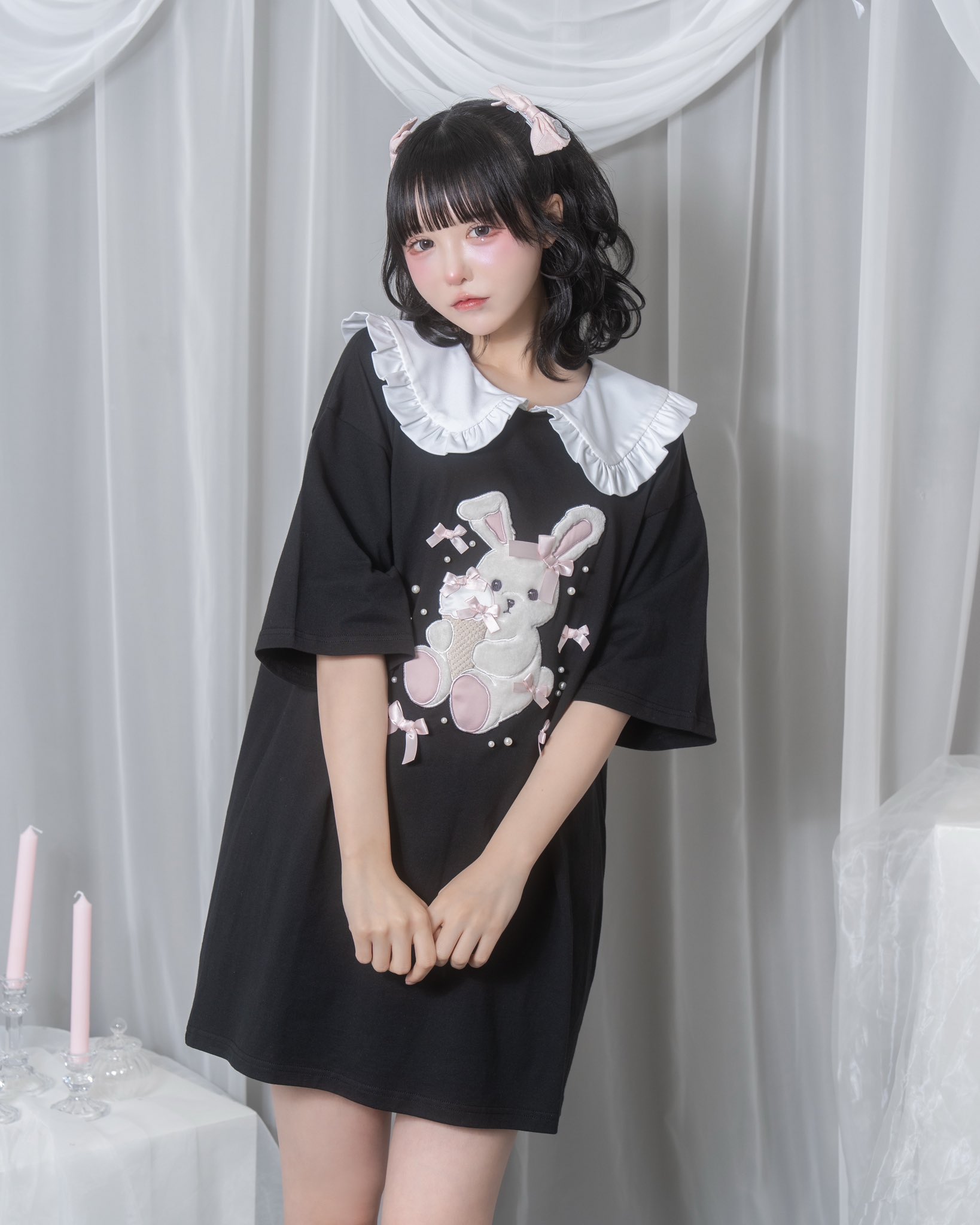 ハニーシナモン アイスリボンハニーちゃん襟付きTシャツ アイスリボンハニーちゃん襟付きTシャツ（Tシャツ/カットソー
