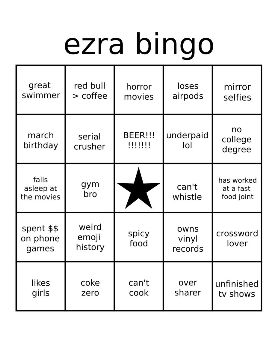 EZRACOLD's tweet photo. heyyy (slutty amount of y's) 

my name is ezra but you can call me whatever you want idgaf my hearing bad from all the water in my ears anyway

quote rt with your bingo card to see what we have in common 😋 and lms for a dm if you love waiting 

#fiorirelms https://t.co/yrQD74huyr