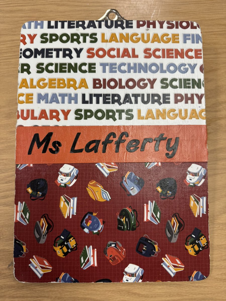 RobinLafferty's tweet photo. Homemade gifts from students are my fav! 🤗 @SusanSubject1 please tell Jess I still use this clipboard every day! 📋 https://t.co/1oZUZlDRCi