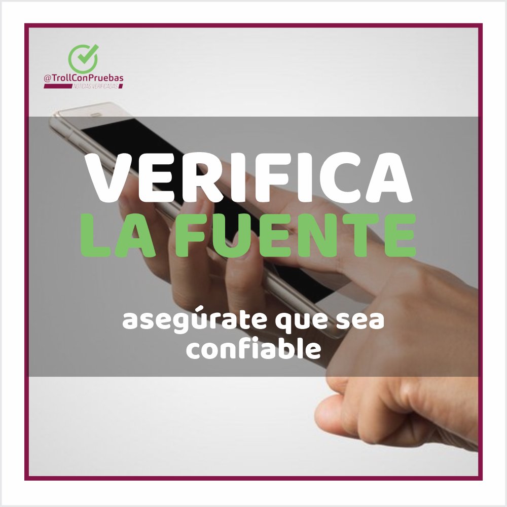 trollconpruebas's tweet photo. *"🚨 ¿Sabes cómo detectar noticias falsas? Sigue estos 4 pasos antes de compartir:
1️⃣ Verifica
2️⃣ Confirma 
3️⃣ No compartas rumores
4️⃣ Consulta fuentes
¡No alimentes la desinformación! 🔍

Dile NO a las #Fakenews 
#TrollConPruebas https://t.co/fwvmfhIHcB