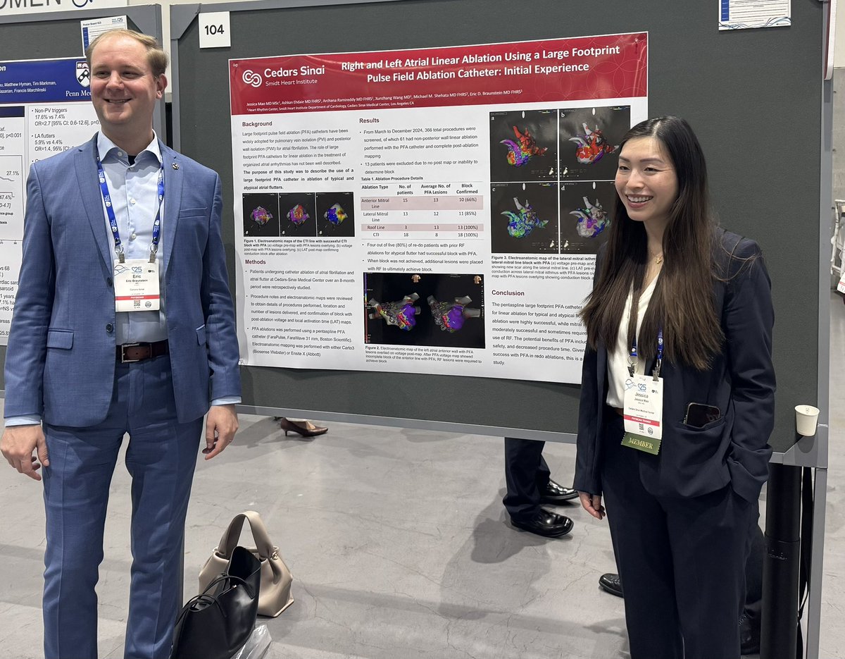 EhdaieMd's tweet image. The spectrum of clinical science on showcase by the #CedarsSinaiEP group today #HRS2025 💪💪🔥
-Premature battery depletion
-Idiopathic VF ablation
-Snaring leadless pacemakers
-Linear PFA w/ pentaspline catheter
More to come tomorrow!!
@MdSimsolo @jess_mao @JoMiCoMD
