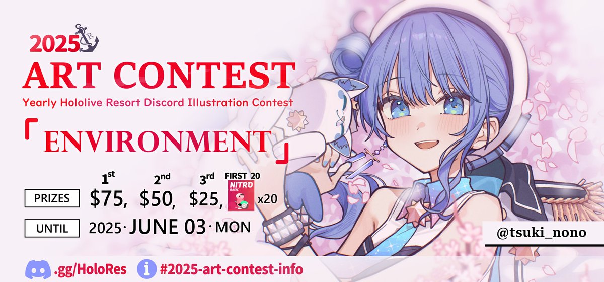 HLRDiscord's tweet photo. Yearly art contest is up, giveaways for the first 20 entries, tell your friends~!
Discord: https://t.co/vl2AeURzld
Info (Discord): #2025-art-contest-info
Illust: @ tsuki_nonono 様 https://t.co/wdLXKeVsd4