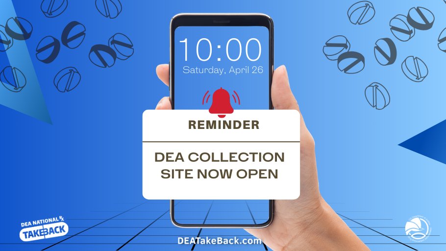 TODAY is #TakeBackDay! Visit one of our 98 collection sites NOW OPEN throughout #NorCal &amp; #CentralValley until 2 p.m. Drop off your unwanted medication at a location near you. It's fast, free &amp; anonymous. Location finder: DEATakeBack.com