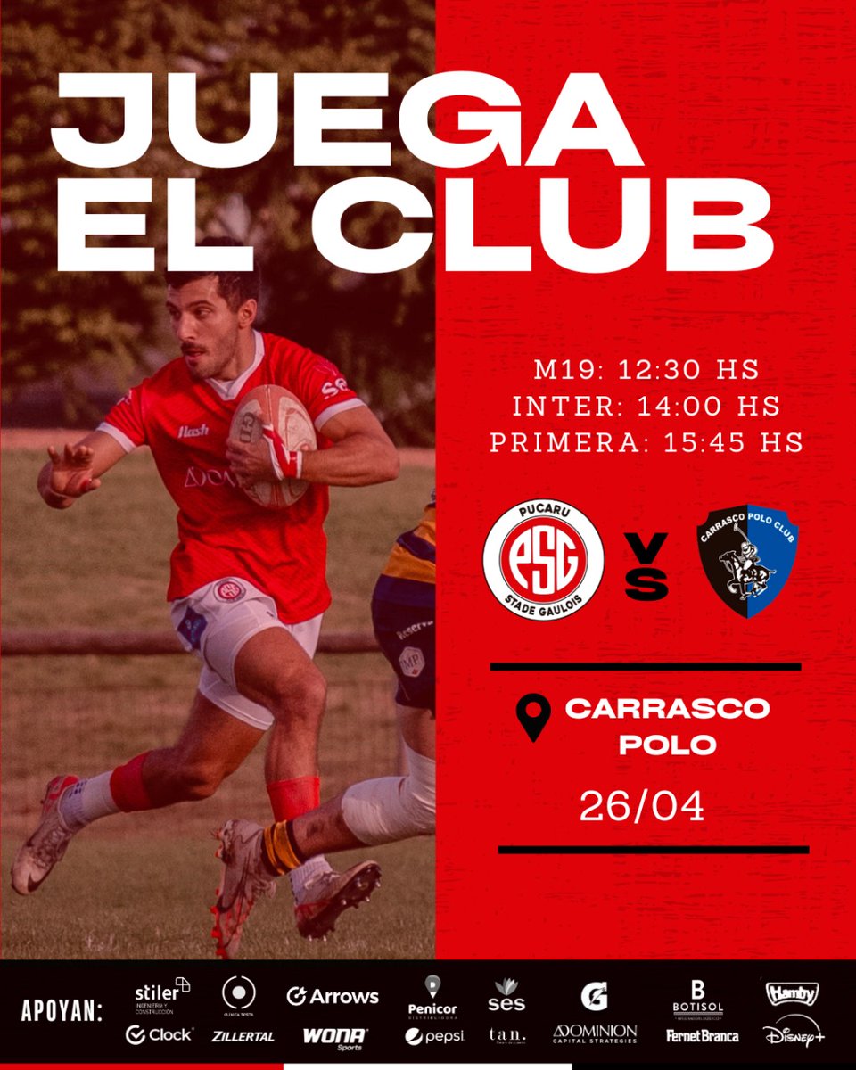 ¡Ya extrañábamos la rutina 🤩!

¡Por la Fecha 4️⃣ del Apertura 🏉!

Primera:
🆚: <a href="/CarrascoPolo/">Carrasco Polo Club</a>
🕐: 15:45 hs
📌: Carrasco Polo

Intermedia:
🆚: <a href="/CarrascoPolo/">Carrasco Polo Club</a>
🕐: 14:00 hs
📌: Carrasco Polo

M19:
🆚: <a href="/CarrascoPolo/">Carrasco Polo Club</a>
🕐: 12:30 hs
📌: Carrasco Polo

#VamosPuca 🔴⚪🔴