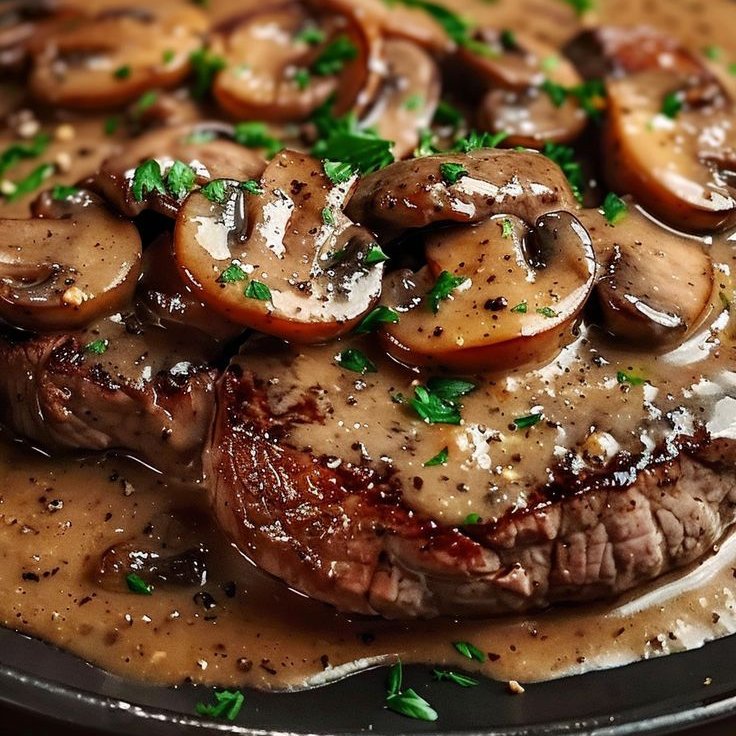 Mouthwatering Steak Diane with Mushroom Sauce