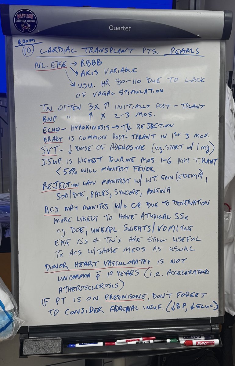 Friday night shift ⁦<a href="/UMEmergencyMed/">U of Maryland Emergency Med</a>⁩ #foamed #WhiteBoardTeaching