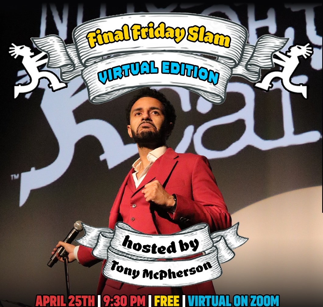 Missed getting a Zoom ticket to our Virtual Final Friday slam tonight? Watch the current livestream (4/25/2025) or recording (anytime after tonight, same link) here on our YouTube channel: youtube.com/watch?v=aWScqp… - Enjoy!