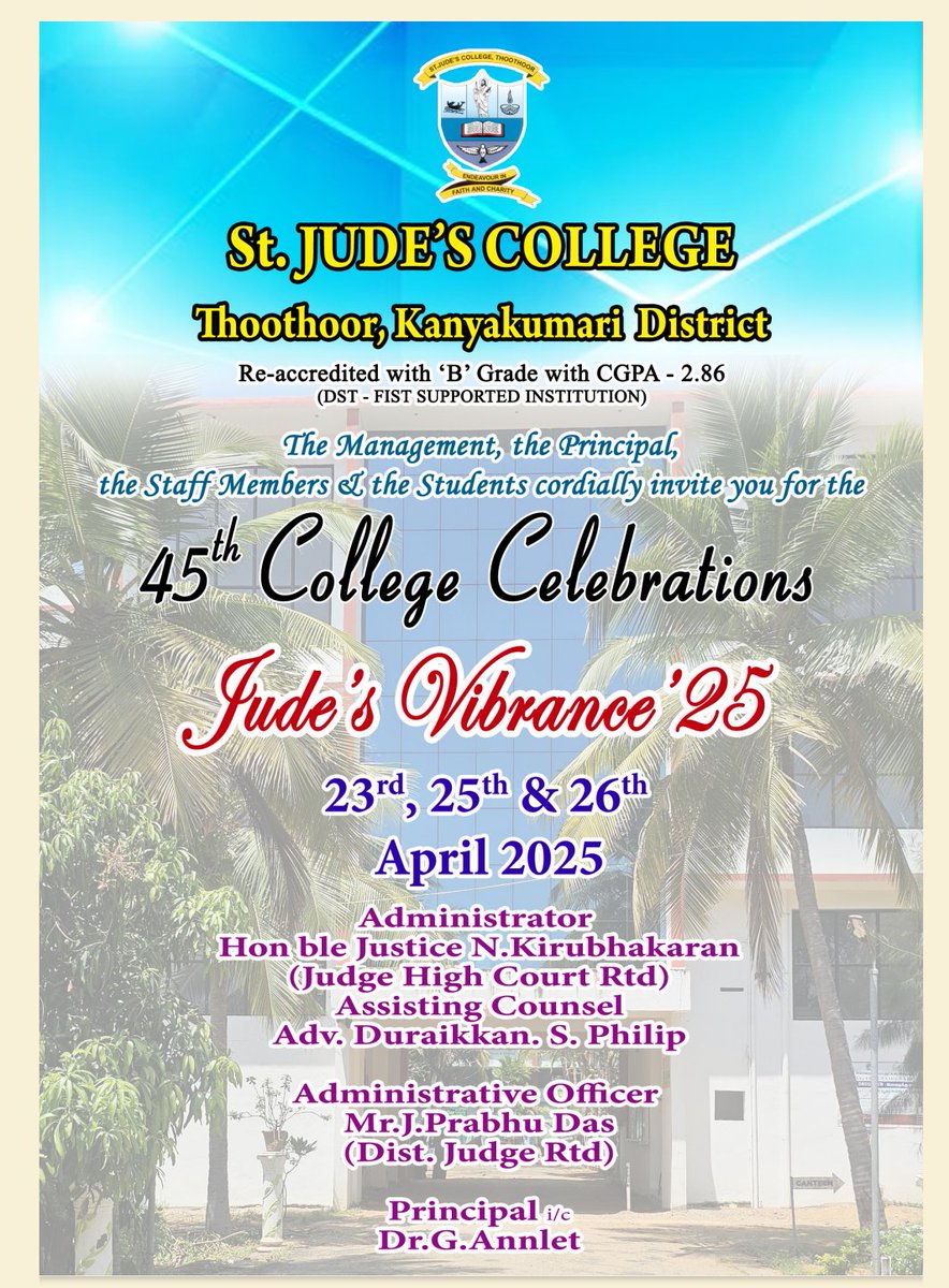 JudeThoothoor's tweet photo. St.Jude's College, Thoothoor https://t.co/Hn2xK15w6z
