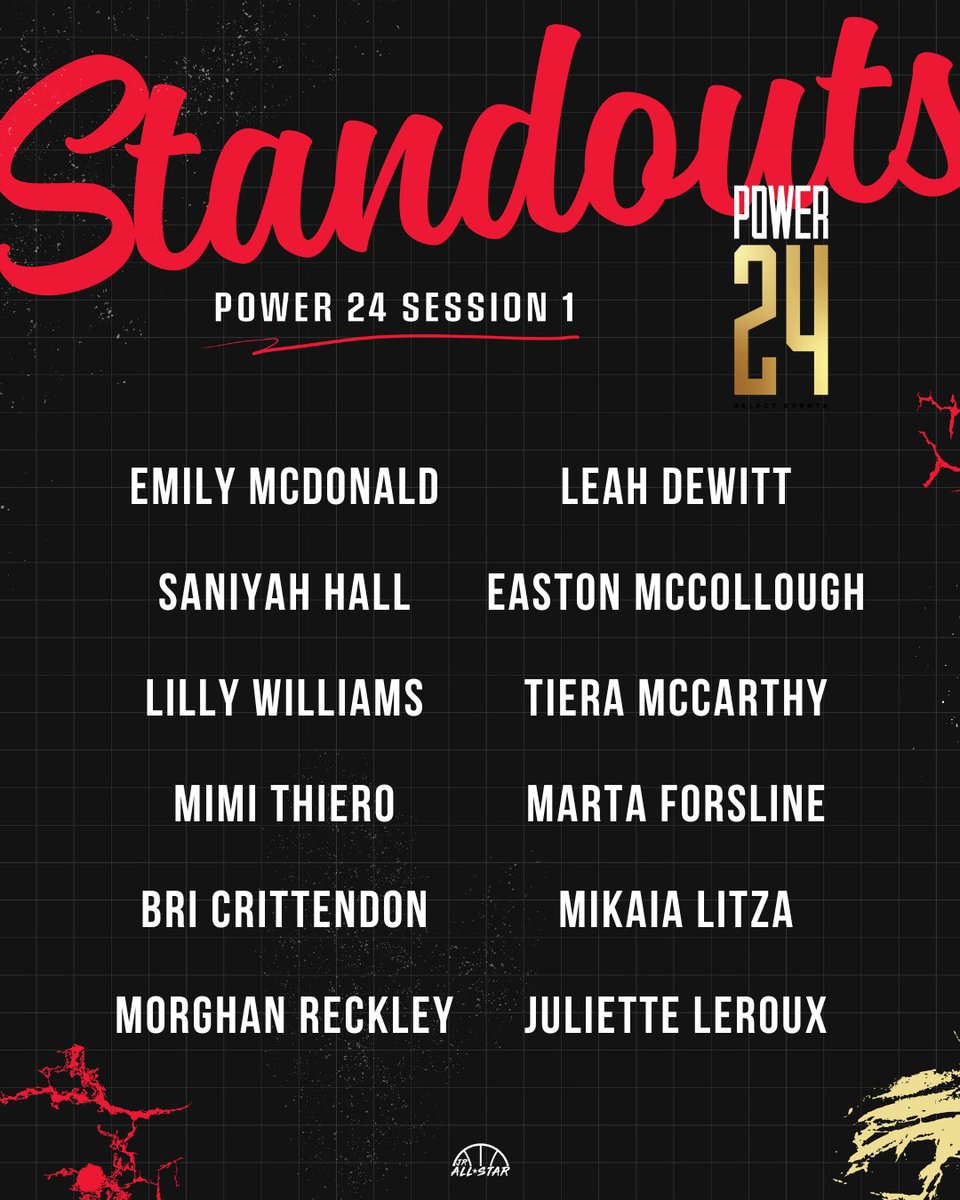 Standouts from Power 24 Session 1‼️

<a href="/Emily_McD18/">Emily McDonald</a> <a href="/saniyahhall_/">Saniyah Hall</a> <a href="/LillyAWilliams/">Lilly Williams</a> <a href="/mimi_thiero/">Mimi Thiero</a> <a href="/bricrittendon03/">Brihanna Crittendon</a> <a href="/itsmorghan_03/">Morghan Reckley</a> <a href="/LeahDeWitt_2/">LeahDeWitt2</a> <a href="/E_McCollough4/">Easton McCollough</a> <a href="/TMcCarthy2027/">Tiera McCarthy</a> <a href="/MartaForsline/">Marta Forsline</a> <a href="/MikaiaLitza/">Mikaia Litza</a> <a href="/juliett_leroux/">Juliette Leroux</a> <a href="/TeamNEHoops/">Team Northeast</a> <a href="/Legends_Bball/">Legends U Basketball</a> <a href="/MImystics/">Michigan Mystics</a> <a href="/SLAAMBASKETBALL/">slaambasketball</a>