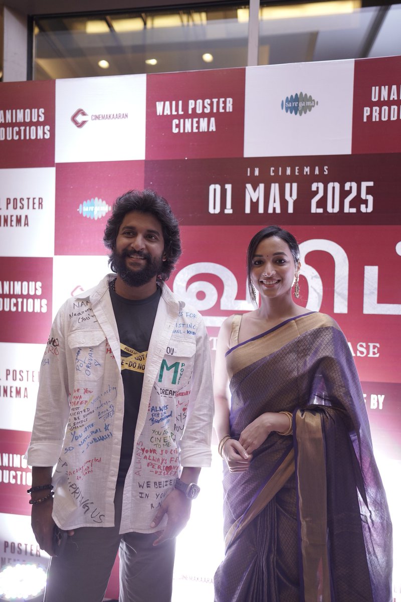 Cinemakaaran (@cinemakaaranoff) on Twitter photo Moments from the #HIT3 press meet in Chennai yesterday ❤️
Arjun Sarkaar and Mrudula, all set to arrive to the big screens on May 1st. TN release by <a href="/Cinemakaaranoff/">Cinemakaaran</a>
#AbkiBaarArjunSarkaar
Natural Star <a href="/NameisNani/">Nani</a> <a href="/KolanuSailesh/">Sailesh Kolanu</a> <a href="/SrinidhiShetty7/">Srinidhi Shetty</a> <a href="/komaleeprasad/">Komalee Prasad</a> <a href="/MickeyJMeyer/">Mickey J Meyer</a> Moments from the #HIT3 press meet in Chennai yesterday ❤️
Arjun Sarkaar and Mrudula, all set to arrive to the big screens on May 1st. TN release by <a href="/Cinemakaaranoff/">Cinemakaaran</a>
#AbkiBaarArjunSarkaar
Natural Star <a href="/NameisNani/">Nani</a> <a href="/KolanuSailesh/">Sailesh Kolanu</a> <a href="/SrinidhiShetty7/">Srinidhi Shetty</a> <a href="/komaleeprasad/">Komalee Prasad</a> <a href="/MickeyJMeyer/">Mickey J Meyer</a>