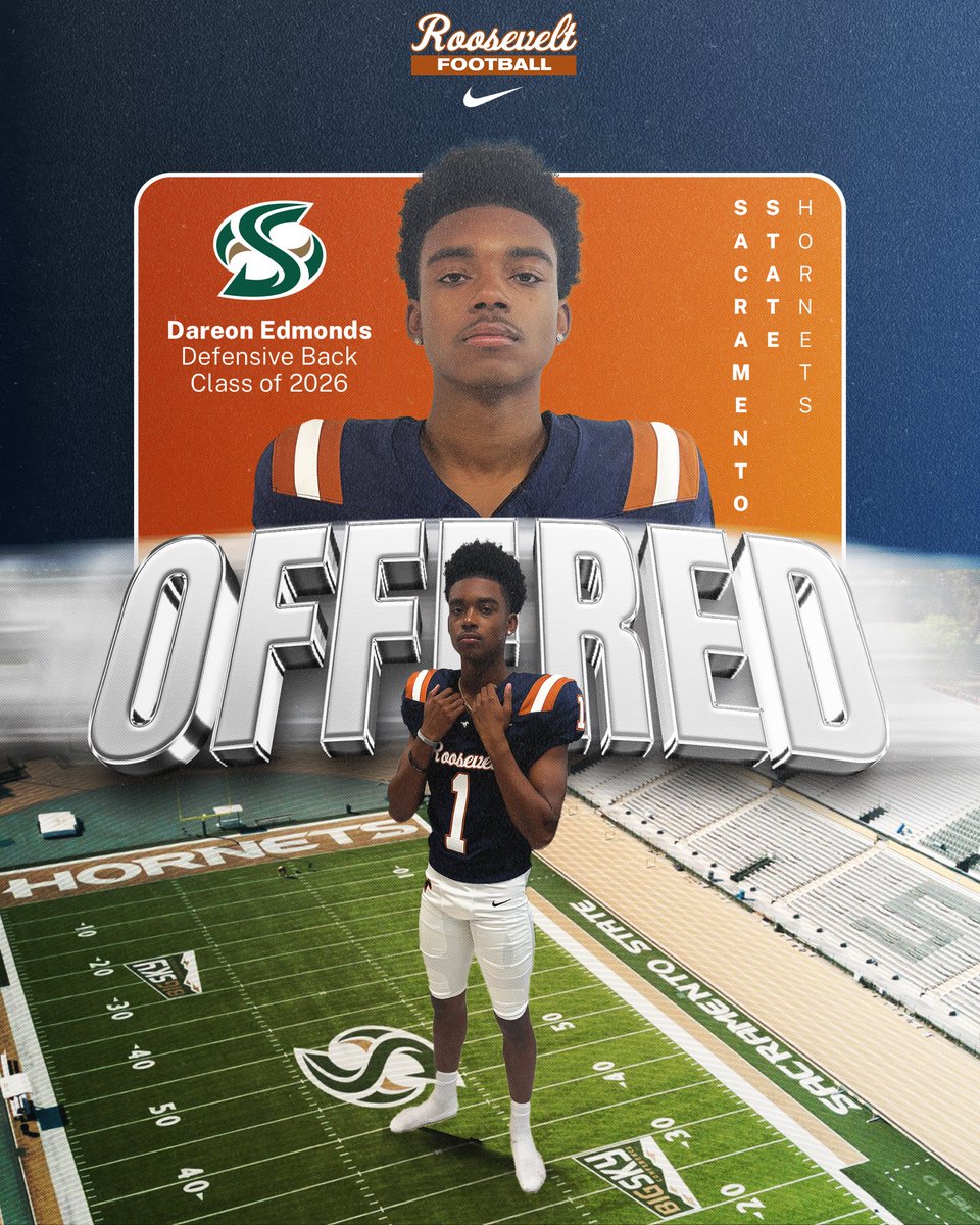 RooseyFB's tweet photo. Congratulations to @daredadon on earning an offer to @SacHornetsFB!

#HEART #TheValeStandard https://t.co/vxepJtw6Qp