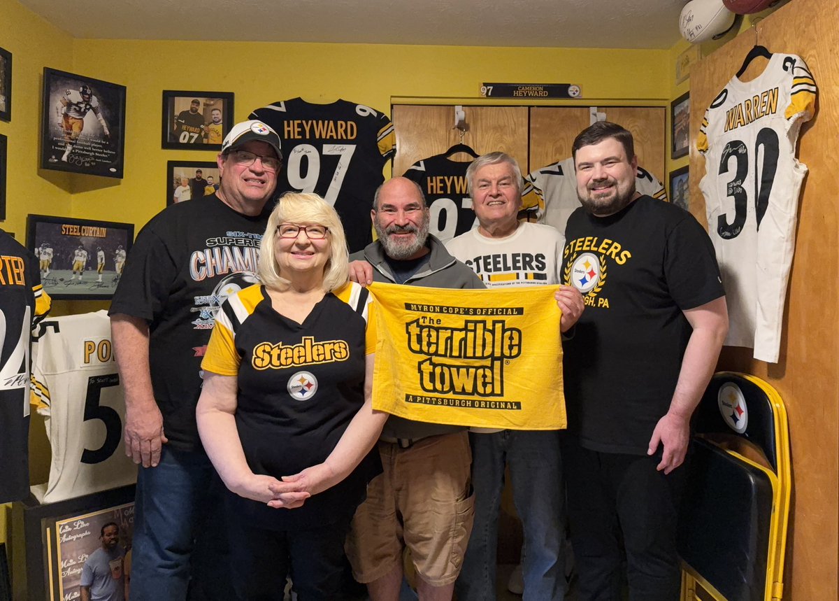 Scott Juba (@scottjuba) on Twitter photo .<a href="/KenSterner/">Ken Sterner</a> and <a href="/subBurgher/">Beaver Falls Hosiery</a> are two of the closest friends my family and I have made through supporting the Steelers. We enjoyed having them visit today. They got to see my Steelers collection and we all spent some time catching up and watching the NFL Draft together. Such a .<a href="/KenSterner/">Ken Sterner</a> and <a href="/subBurgher/">Beaver Falls Hosiery</a> are two of the closest friends my family and I have made through supporting the Steelers. We enjoyed having them visit today. They got to see my Steelers collection and we all spent some time catching up and watching the NFL Draft together. Such a