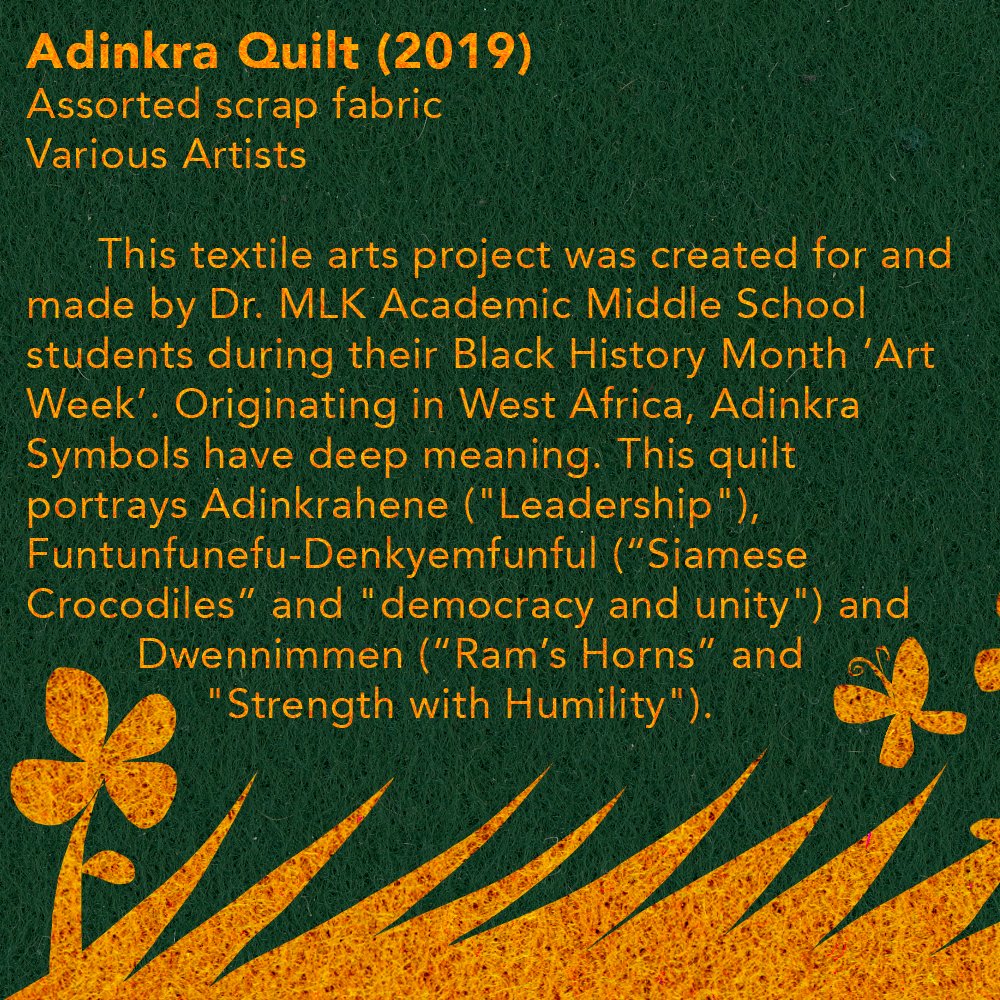 ArtEsteem's tweet photo. RSVP for tomorrow's Exhibition: https://t.co/ocZpW1XgEC
⁠⁠⁠⁠
Our fourth artwork of the day in the "Harmony in Difference" series is from the 2019 Exhibition, handcrafted by students at Dr. MLK Academic Middle School.⁠
⁠
#HarmonyInDifference⁠
#Exhibition⁠
#Oakland https://t.co/Qalz2YfUnL