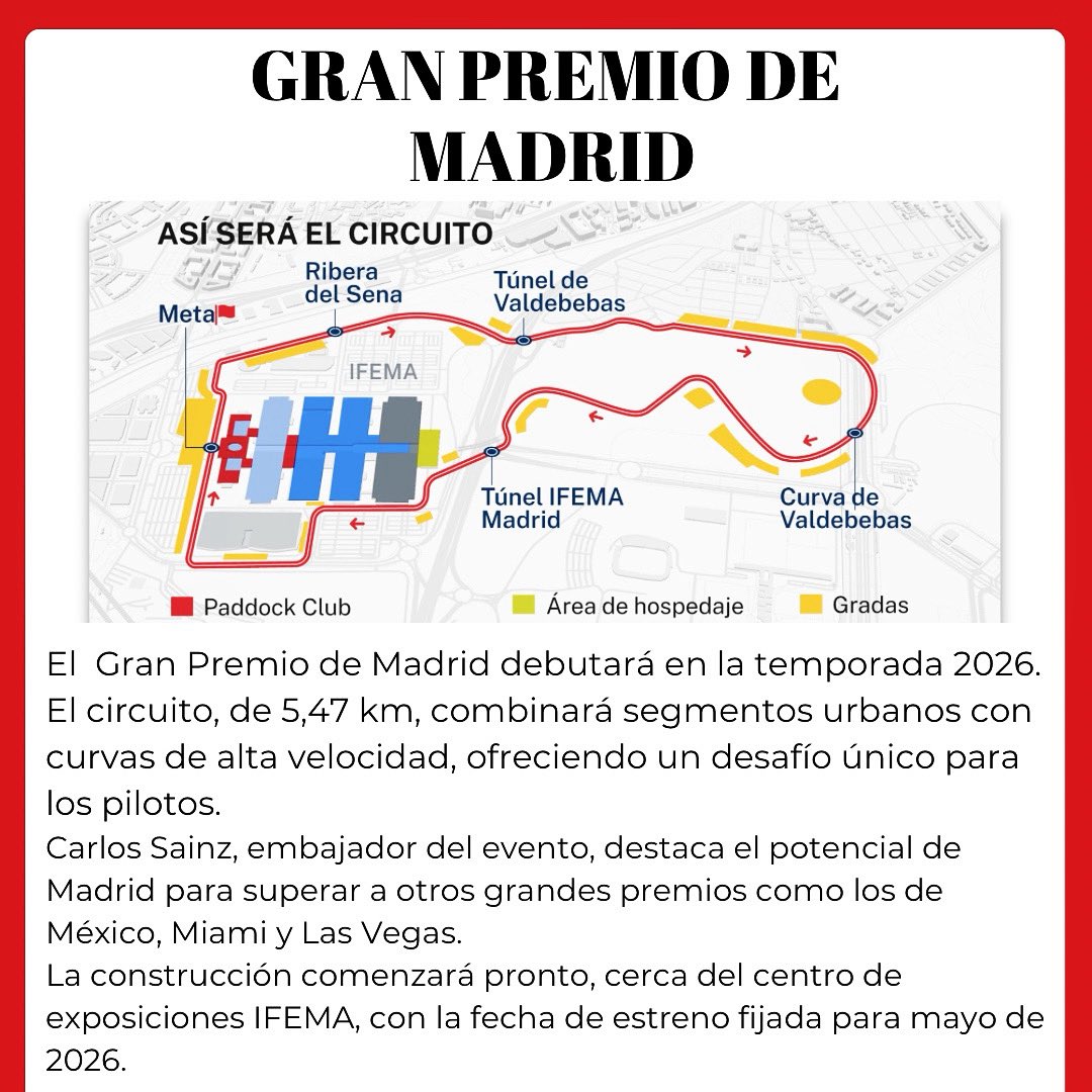 miamigridtalk's tweet photo. #F1 #GranPremioDeMadrid #Madring #Formula1 #CarlosSainz #F1Espectacular #Madrid2026 #Deportes #Motor https://t.co/Qxv7B6p2hF