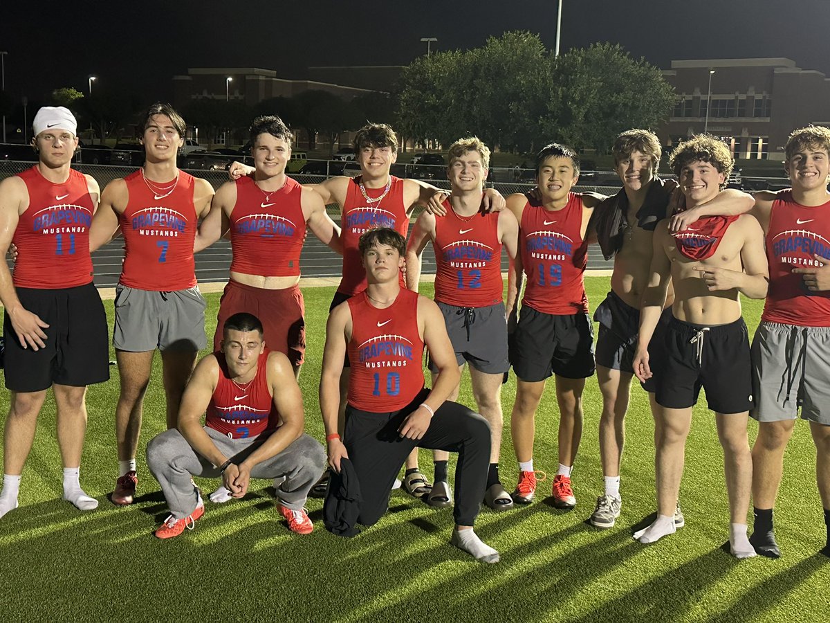 Great group of MEN Battled from 0-3 4 weeks ago, to 🥈place in the championship. We fight HARD‼️ 
12 TD/0 INT Today, Excited for 106‼️
<a href="/coachrsmith12/">Coach Ryan Smith</a> <a href="/CoachZachClark/">Zach Clark</a> <a href="/GHSMustangsFB/">GHSMustangsFootball</a> <a href="/GHSFBBooster/">Grapevine Mustangs Football Booster Club</a> <a href="/GVineAthletics/">GHS Athletics</a> <a href="/luke_ghormley/">Luke Ghormley</a> <a href="/cooper_towery/">CooperTowery</a> <a href="/TatumEvans2026/">Tatum Evans</a> <a href="/RaymingZhou/">Rayming Zhou</a>