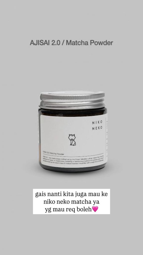 eneurgeric's tweet photo. halo! aku lagi buka jastip malaysia, kalo ada yang mau coba matcha niko neko bisa dm yaa ❤️

#zonajajan #zonajastip #zonauang https://t.co/jzKKI5xJw5