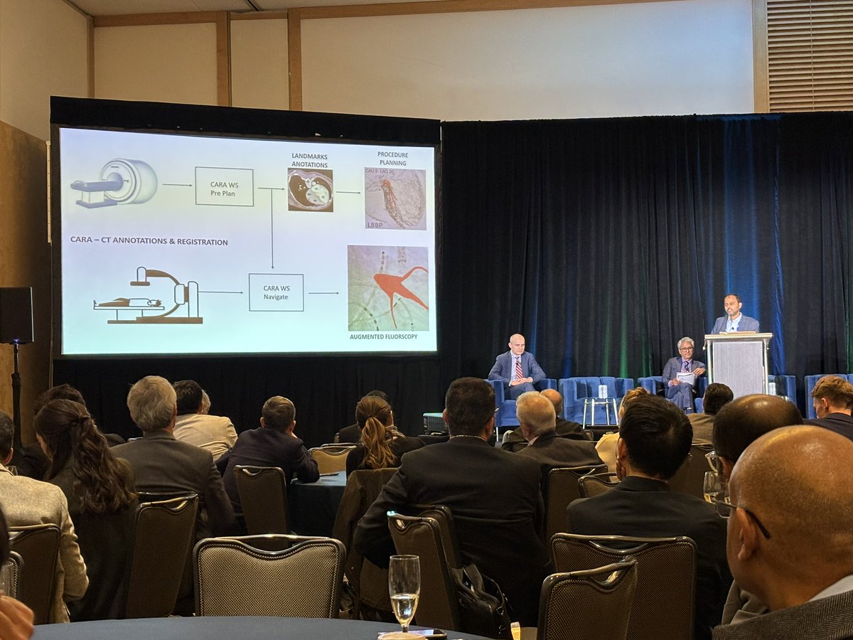 JustinTretterMD's tweet photo. Excellent presentation by @shunmug_his_mdu #HRS2025 of our work on using #cardiacCT anatomy to guide conduction system pacing at Conduction System Pacing Symposium.

Join late breaking session tomorrow to learn more how this can impact outcomes:
 https://t.co/TqBNoovXF0 #HRS2025 https://t.co/UcbfTizgvG