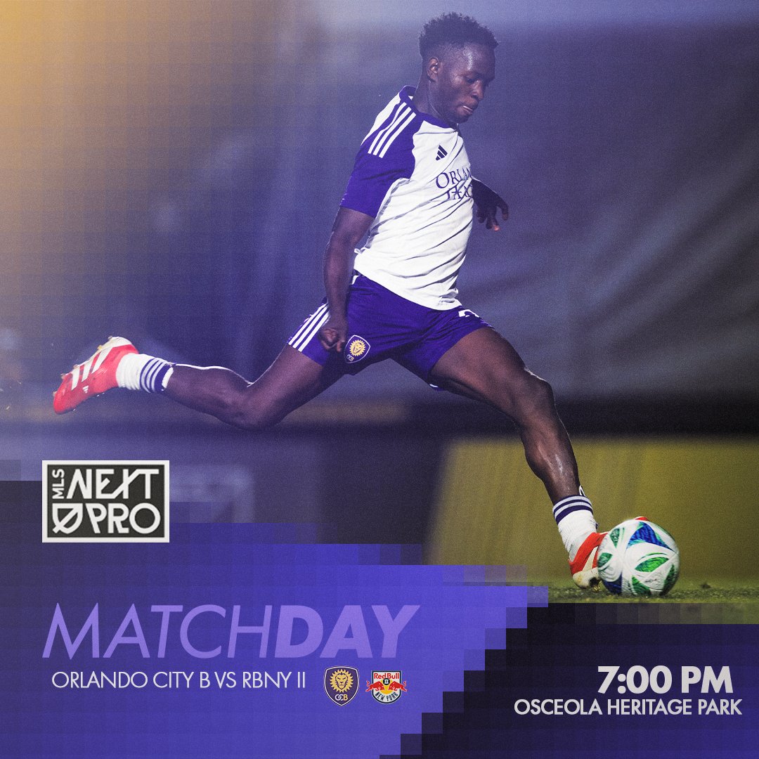 ALL EYES ON THE PITCH! 👀

🆚 RBNY II
🕒 7:00 PM
🏟️ Osceola Heritage Park
📺MLSNEXTPro.com