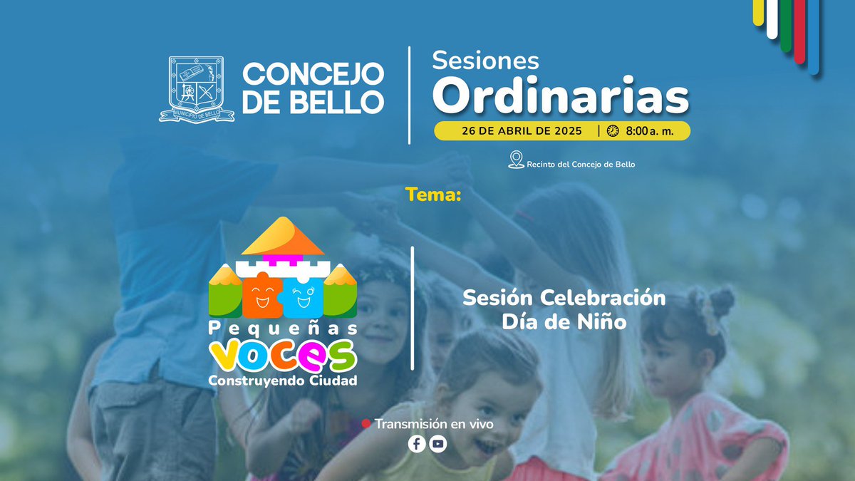 📢Atención
El Concejo vivirá la mejor sesión,  más de 50 niñas y niños👧🏼👦🏽, conocerán el lugar donde se tomas las más importantes decisiones en la 🌆 ciudad.