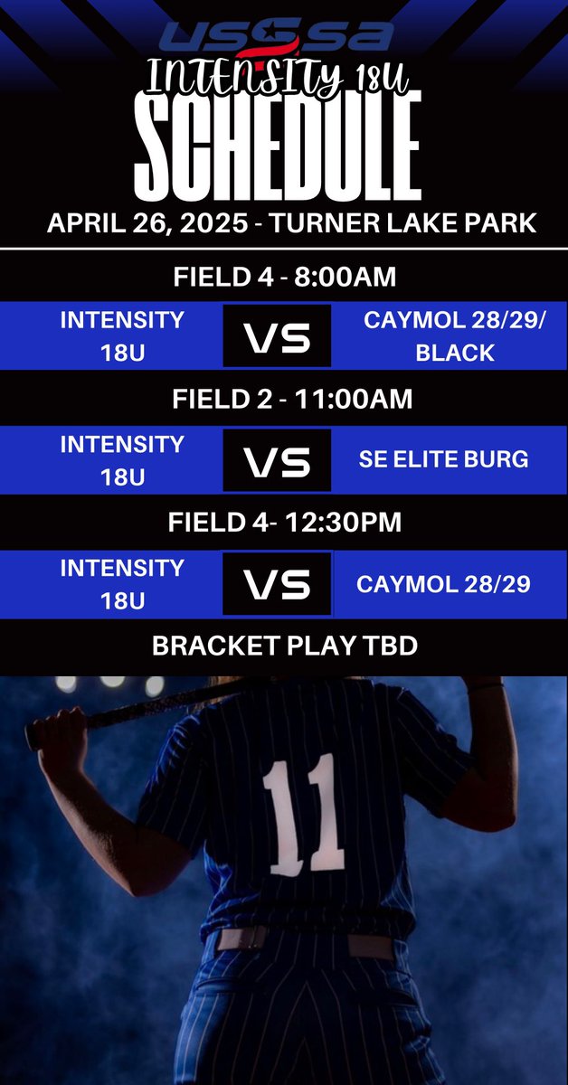 schedule drop for tomorrow!😎🚨 #ReadyToPlay #softball