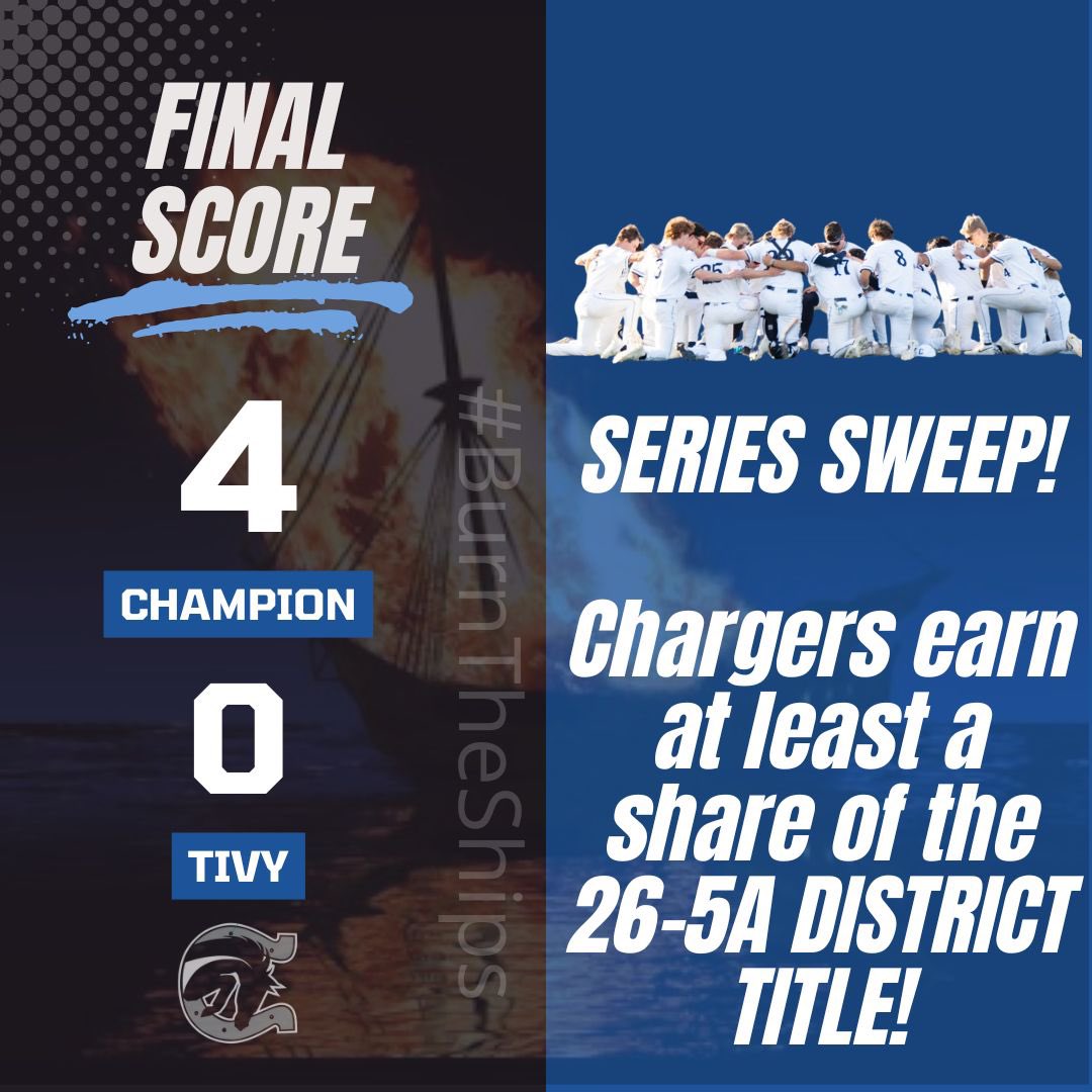 Champion Charger Baseball (@chargerbsb) on Twitter photo An unbelievable way to cap off the 2025 regular season. The Chargers earned at least a share of the 26-5A District Title!
#BurnTheShips
<a href="/5ATxHSBaseball/">5ATxHSBaseball</a> <a href="/LeechStan/">Boerne ISD Athletics</a> <a href="/WACAthletics08/">Charger Athletics</a> <a href="/BoerneISD/">Boerne ISD</a> An unbelievable way to cap off the 2025 regular season. The Chargers earned at least a share of the 26-5A District Title!
#BurnTheShips
<a href="/5ATxHSBaseball/">5ATxHSBaseball</a> <a href="/LeechStan/">Boerne ISD Athletics</a> <a href="/WACAthletics08/">Charger Athletics</a> <a href="/BoerneISD/">Boerne ISD</a>