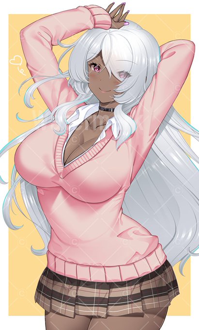 #ニット
#ミニスカート 
褐色ちゃんねぇ 