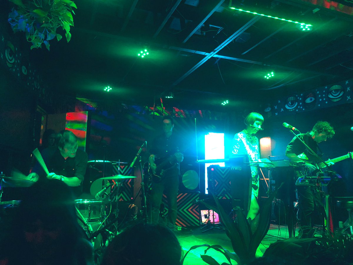 #Timeoutfromthe law deep in the heart of Texas <a href="/LEVITATION/">LEVITATION</a> psyche fest.  The penultimate band for the evening’s aural pleasure is Austin’s own <a href="/octopusproject/">The Octopus Project</a> including funky Theremin stylings by Yvonne Lambert