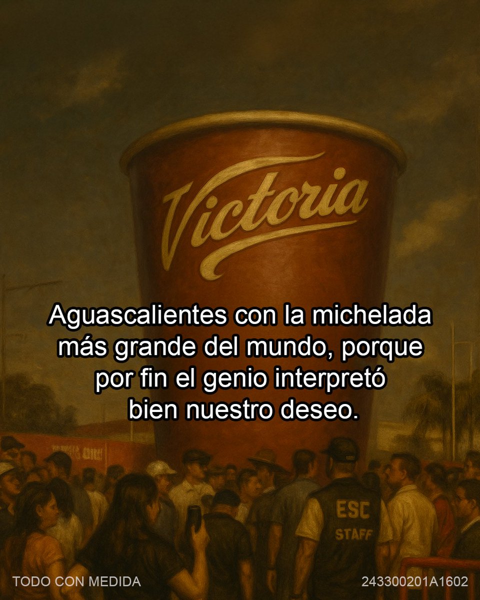 Aguascalientes lo pidió #ConMuchoMéxico... y el genio🧞 lo entendió: ¡Hoy tenemos #LaMicheladaMásGrandeDelMundo! 🇲🇽🍻