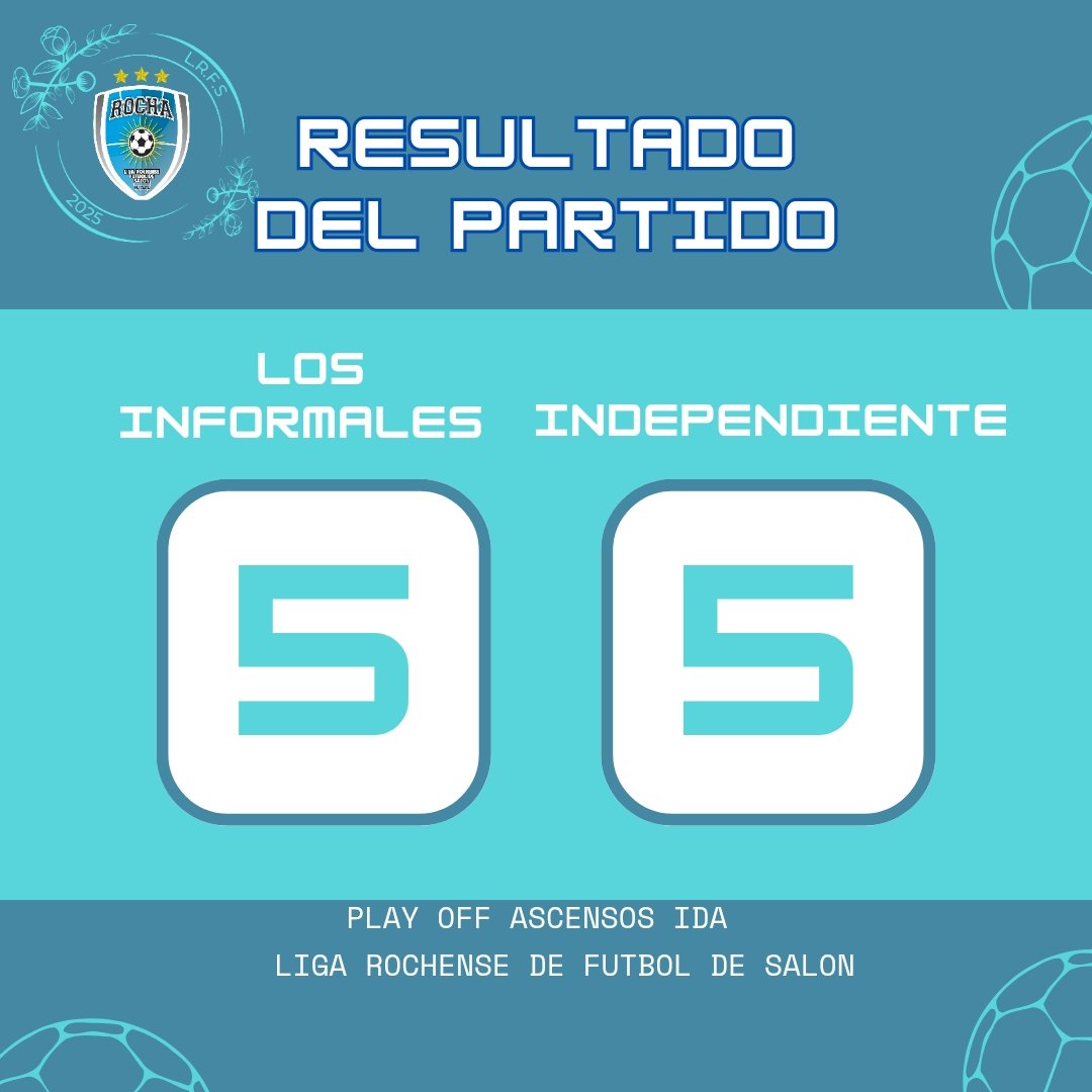 Final en Lascano el local Los Informales 5 Independiente 5 partido de ida por los play off de ascenso .