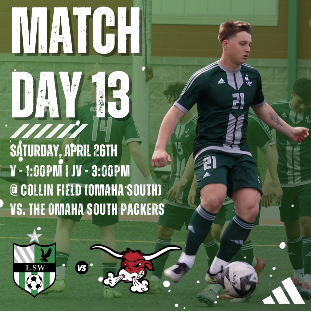 The Lincoln Southwest Boys Soccer Program (@lswfc_official) on Twitter photo MATCH DAY 13
π <a href="/PackersSoccer/">Omaha South Soccer</a>
π
Saturday, April 26th
βοΈ V - 1:00pm | JV - 3:00pm
ποΈ Collin Field (Omaha South)
πΊ rb.gy/k0xf4s
A quick turnaround time sees us take on Metro Conference powerhouse, The Omaha South Packers. Safe travels to all! Up the Hawks! β½οΈπ MATCH DAY 13
π <a href="/PackersSoccer/">Omaha South Soccer</a>
π
Saturday, April 26th
βοΈ V - 1:00pm | JV - 3:00pm
ποΈ Collin Field (Omaha South)
πΊ rb.gy/k0xf4s
A quick turnaround time sees us take on Metro Conference powerhouse, The Omaha South Packers. Safe travels to all! Up the Hawks! β½οΈπ