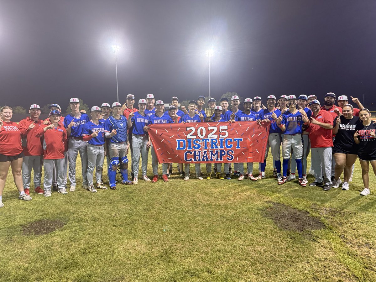 Heritage Baseball (@jagbaseball16) on Twitter photo District 15-5A Champions!!!!!
What a tough group of young people!
Jags defeat Kaufman 9-0!
Railsback and Larsen combined shutout!!!!
Cunningham 2-4 RBI
Huber 2B, 3 RBIs
Freeman 2B RBI
Abila 2-4
Campbell and Pace with hits.
<a href="/5ATxHSBaseball/">5ATxHSBaseball</a>
<a href="/MISD_Athletics/">Midlothian ISD Athletics</a> District 15-5A Champions!!!!!
What a tough group of young people!
Jags defeat Kaufman 9-0!
Railsback and Larsen combined shutout!!!!
Cunningham 2-4 RBI
Huber 2B, 3 RBIs
Freeman 2B RBI
Abila 2-4
Campbell and Pace with hits.
<a href="/5ATxHSBaseball/">5ATxHSBaseball</a>
<a href="/MISD_Athletics/">Midlothian ISD Athletics</a>