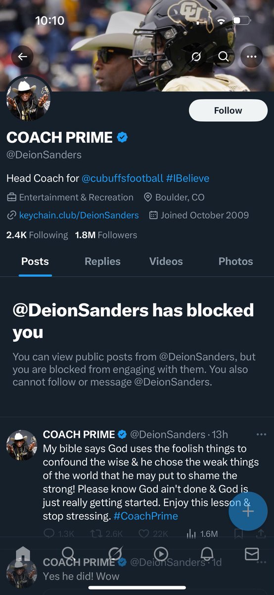 GREG_NETTLES's tweet image. Can somebody ask @DeionSanders why he has me blocked? I’ve never even tweeted about or to him lmao