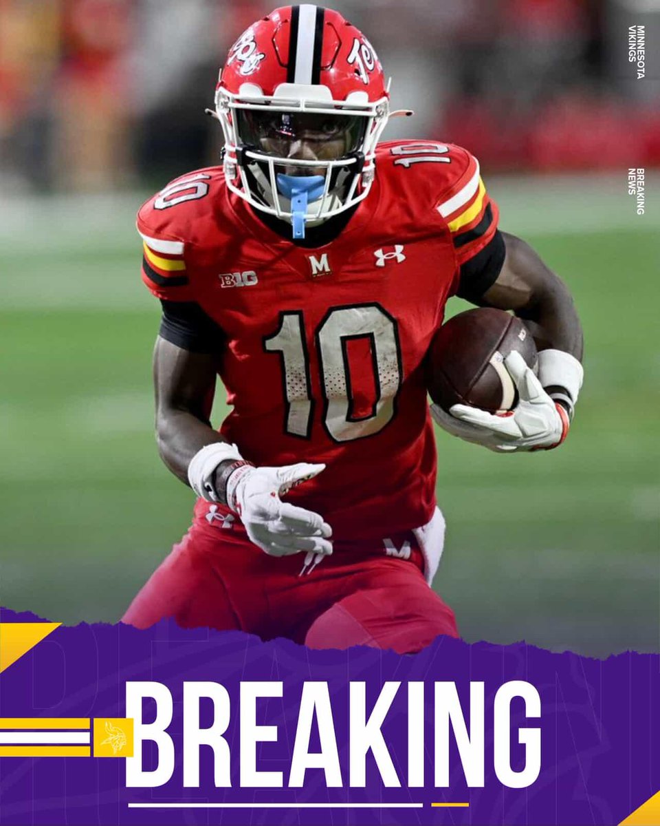 #Vikings select WR Tai Felton with pick 102 to close out day 2 of the draft.