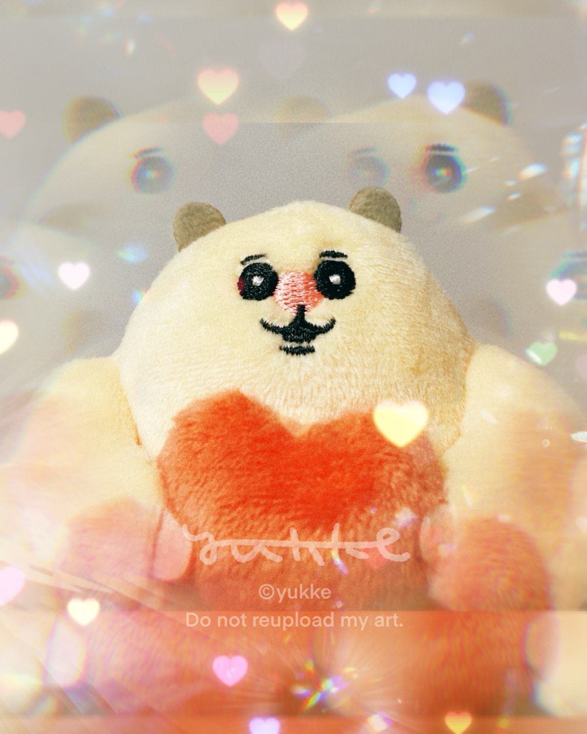500円カプセル ムキムキのハムちゃん ぬいぐるみマスコット