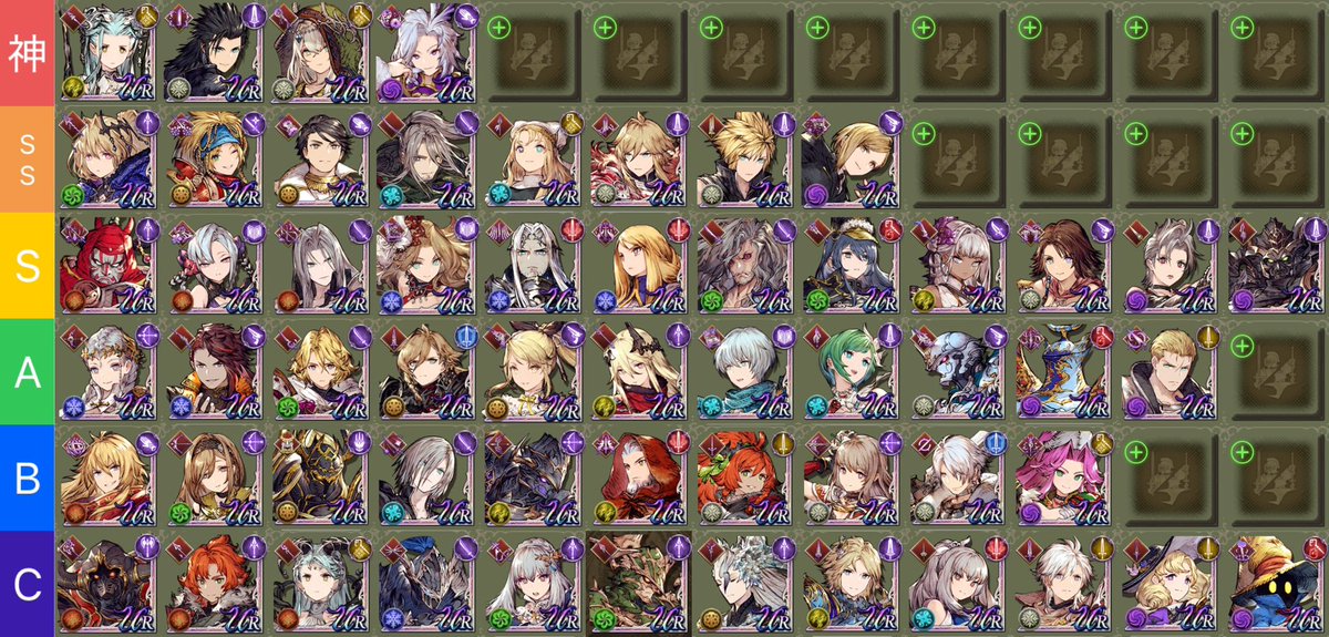 ⚔️幻影戦争ティア表更新⚔️
ザックス神に昇格☝️イリーナSS暫定🔫
ザックスと相性いいルティアル神返り咲き🌸
タークス組に勝てない槍は全体的に降格↘️追撃消しのオーSS昇格☝️組めるユニットがいないシュレッケン降格↘️
上位帯での使用感なのでズレはあるかも😅
#幻影戦争 #ドクト的最強ランキング