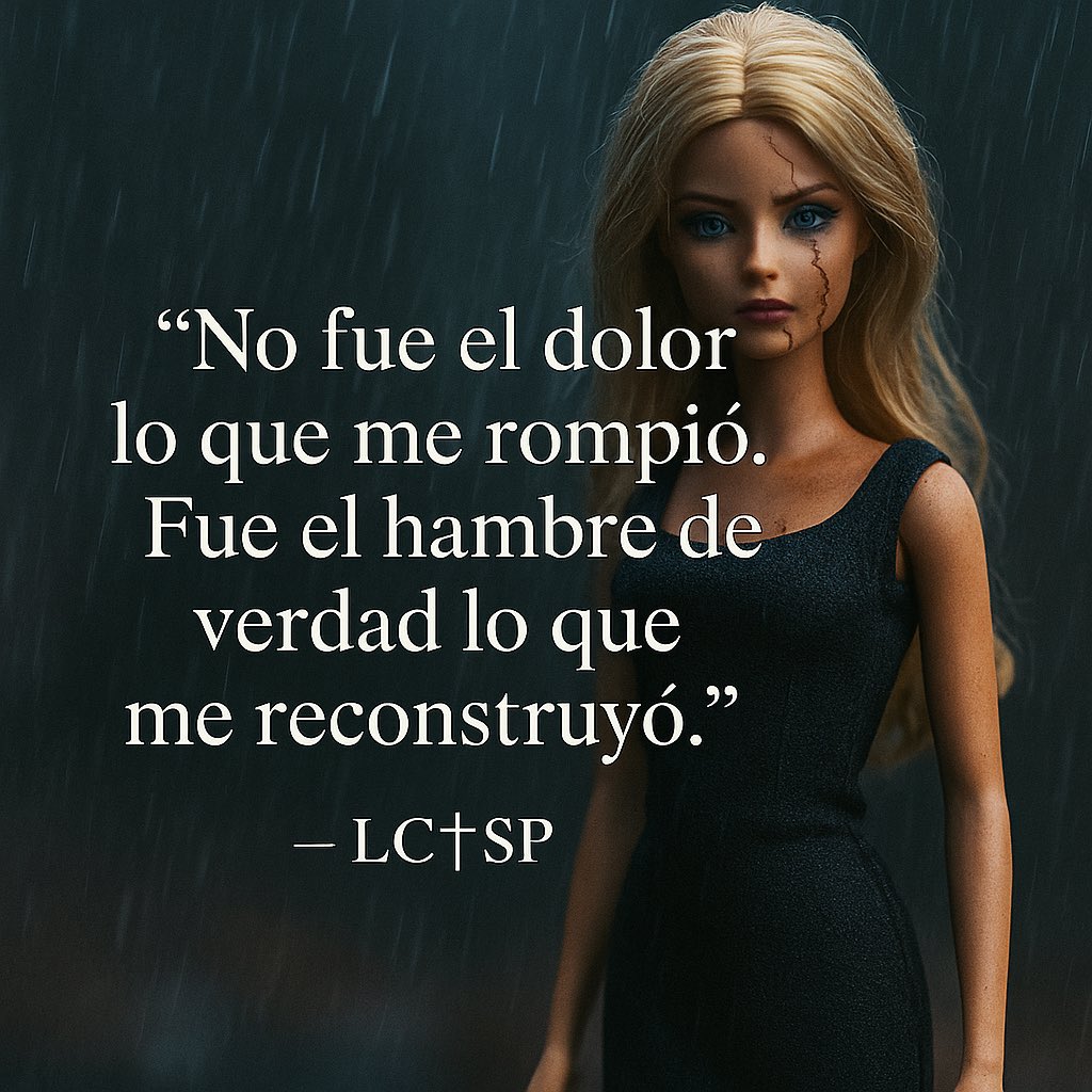 LorenaC72787839's tweet photo. No fue el dolor lo que me rompió.
Fue el hambre de verdad lo que me reconstruyó.
Somos grietas bajo la tormenta.
Somos fuerza vestida de heridas.
—LC†SP
#SantaPuta #BarbiesSP #MujeresReales #FuerzaFemenina #Resiliencia #AlmasRotas #LCSP #PoderInterior https://t.co/k3aBke6747