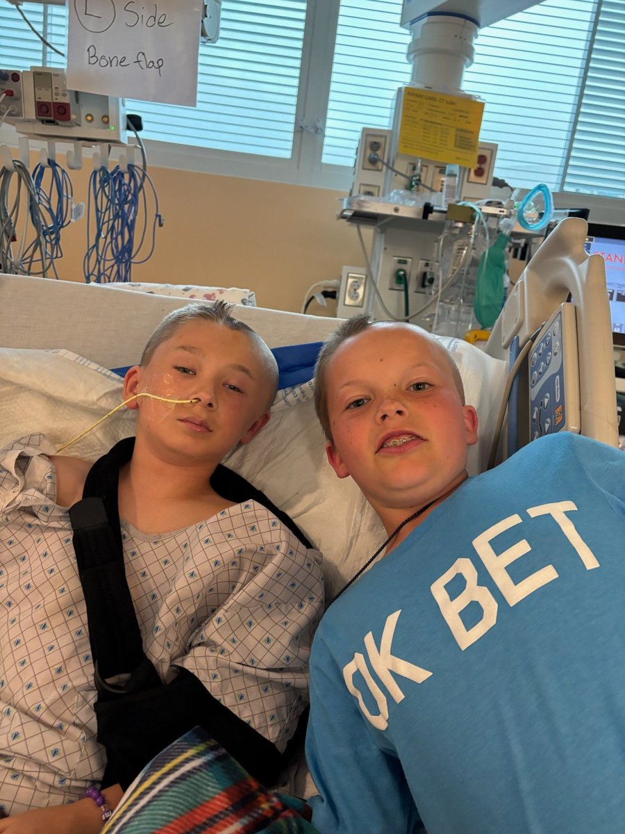 tvheidihatch's tweet image. UPDATE AND A LITTLE GOOD NEWS: Jayson Strong is out of his coma and got a visit from a friend today.
An 11-year-old boy hit while riding his scooter in a Roy crosswalk was moved out of the ICU a week and a half after he was hospitalized and put in a medically induced coma.…