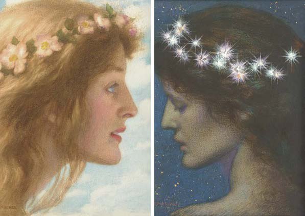 Night; and Day by Edward Robert Hughes (English, 1851-1914)