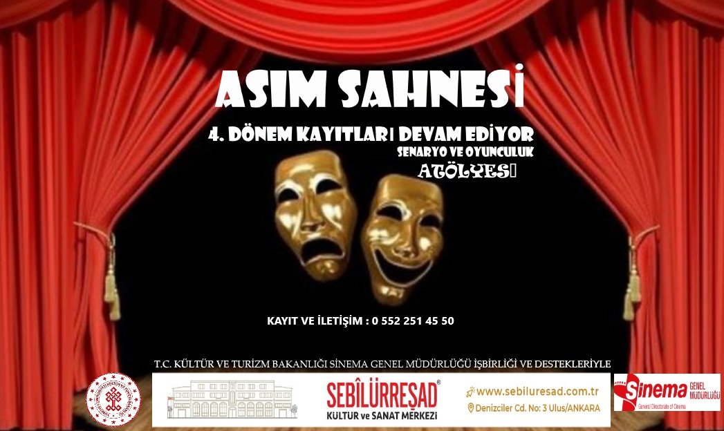 "Ayakları bu topraklara basan, geleneğimizin değerleriyle yüklenmiş bir sanat dünyası için..."

 * Sebilürreşad'ın 4. dönem "Oyunculuk ve Senaryo Atölyesine" kayıtlar devam ediyor.

* Sertifikalı eğitim arayan oyuncu adayları!