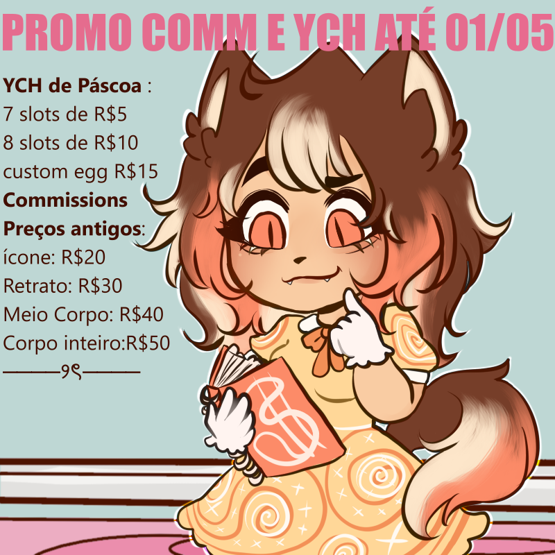 KammyeOpens's tweet photo. PROMOÇÃO DE COMMISSIONS & YCH ATÉ 01/05
🍓YCH de Páscoa a partir de R$5!
🌱Commissions com preços antigos!
Última chamada aqui gente, obrigada a TODOS que compraram YCH cmg, vocês são incríveis e ajudaram demais❤️❤️
#commissionsopen #ychcommission #digitalartwork https://t.co/Vo0LuyiiDu