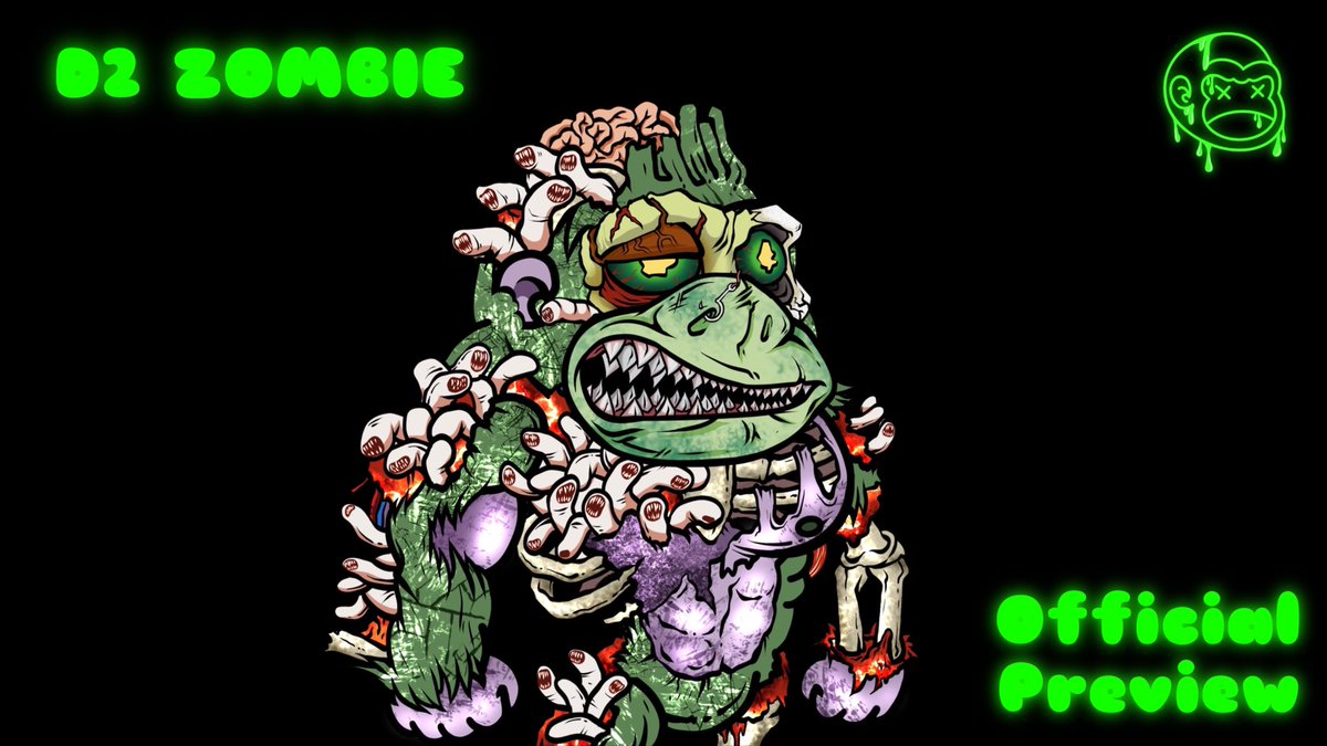 Doodrillas's tweet image. YOU ASK🗣️ 
WE DELIVER💨 

Hide Your Brains Doods…. 🧟‍♀️ 
Mutants Are On The Way ! 

#Doodrillas #Zombie #Mutation