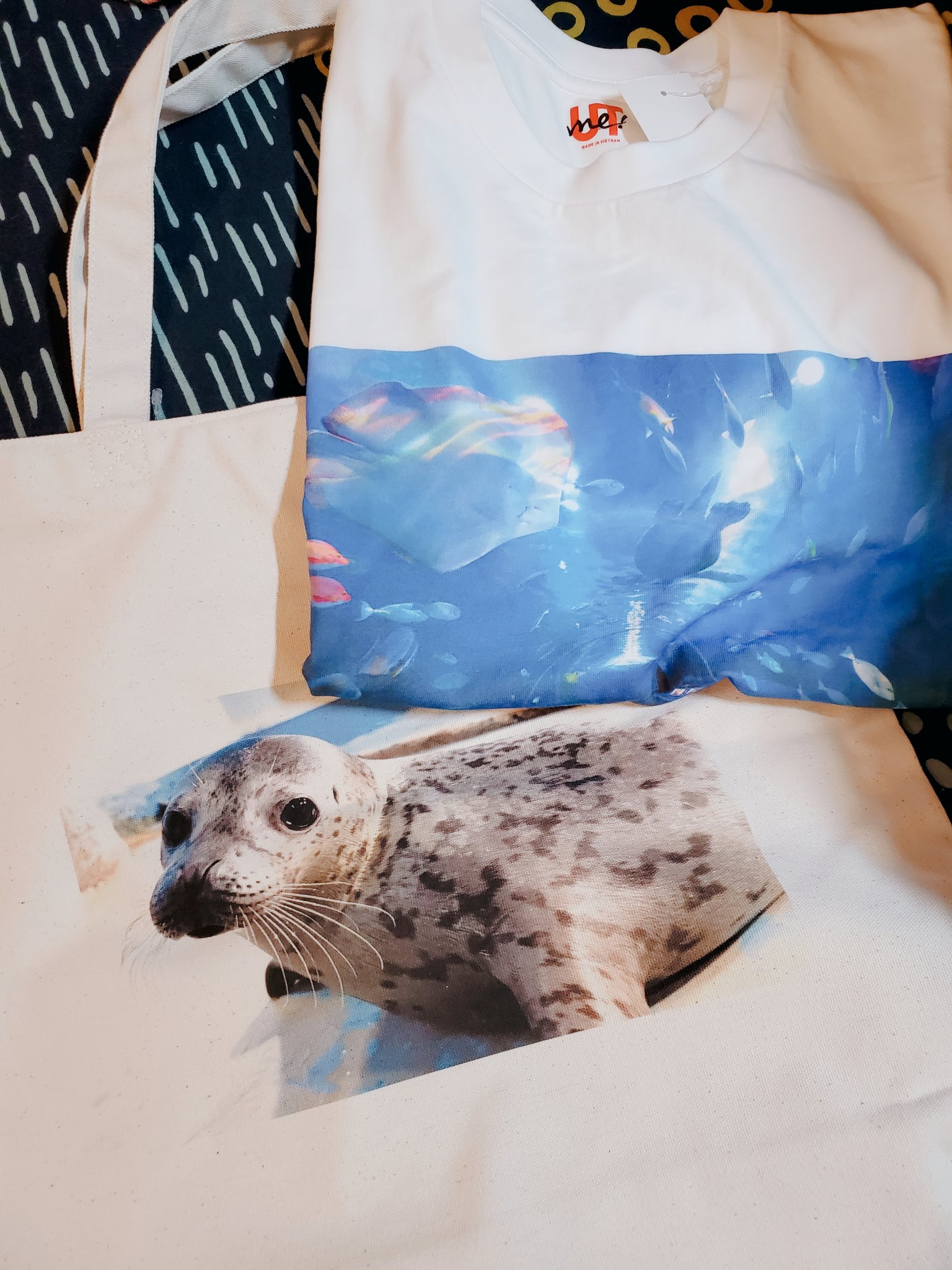 しながわ水族館ユニクロコラボTシャツトートバッグ2点セット